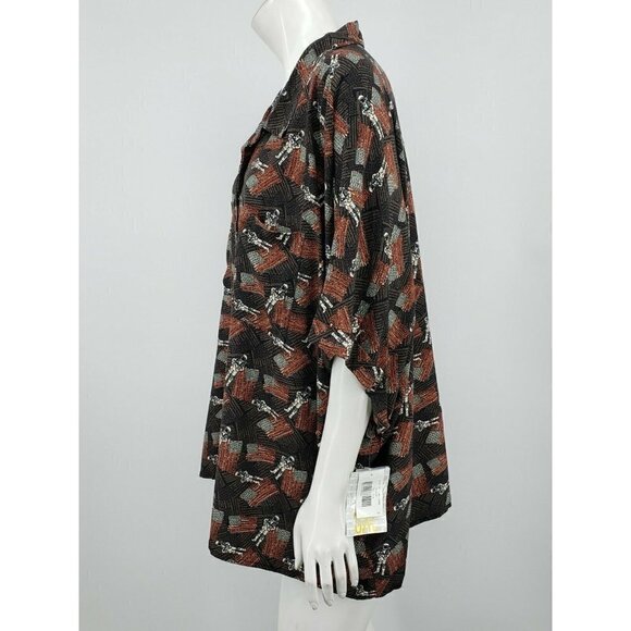 New LuLaRoe Amy Womens 3XL Astronaut American Flag Pockets - Picture 6 of 8